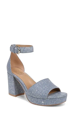 Naturalizer Pearlyn Ankle Strap Platform Sandal Clear Sky Blue Suede at Nordstrom,