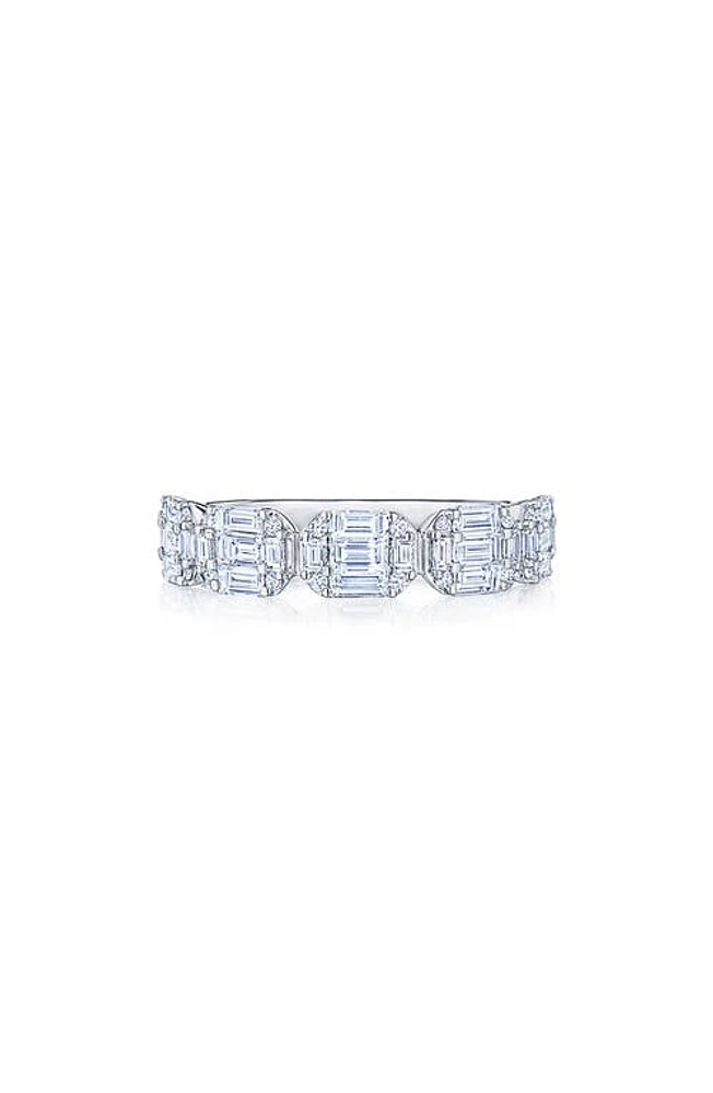 Kwiat Sunburst Partway Diamond Baguette Band Ring in White Gold/Diamond at Nordstrom, Size 6