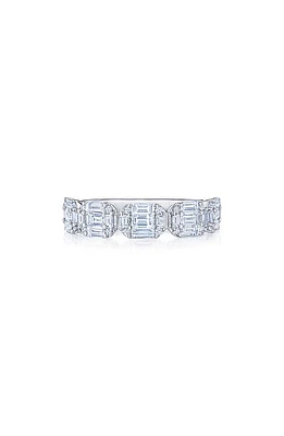 Kwiat Sunburst Partway Diamond Baguette Band Ring in White Gold/Diamond at Nordstrom, Size 6