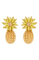 Oscar de la Renta Flower Cactus Drop Earrings in Yellow at Nordstrom