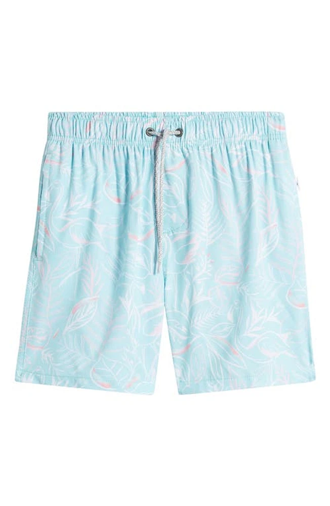 Vintage Summer Kids' Volley Four War Stretch Water Repellent Swim Trunks Mint at Nordstrom, Y