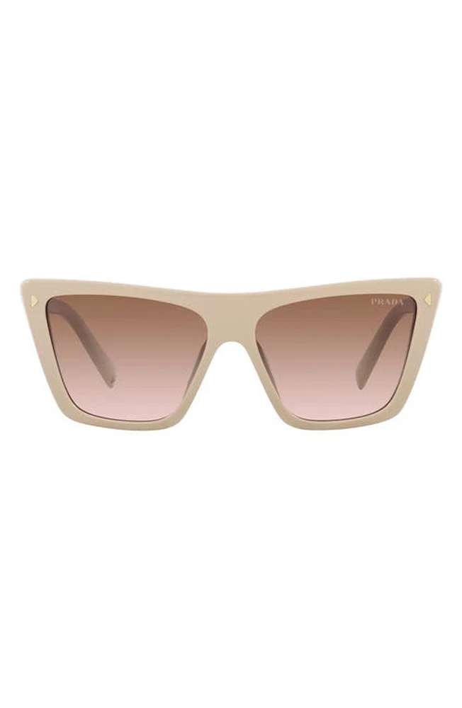 Prada 56mm Square Sunglasses in Brown Grad at Nordstrom