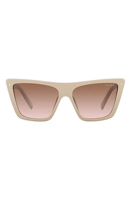 Prada 56mm Square Sunglasses in Brown Grad at Nordstrom