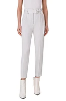 Akris punto Fred Virgin Wool Gabardine Tapered Ankle Pants in 013 Cream at Nordstrom, Size 8