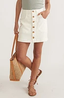 Marine Layer Emilia Denim Miniskirt Cream at Nordstrom,