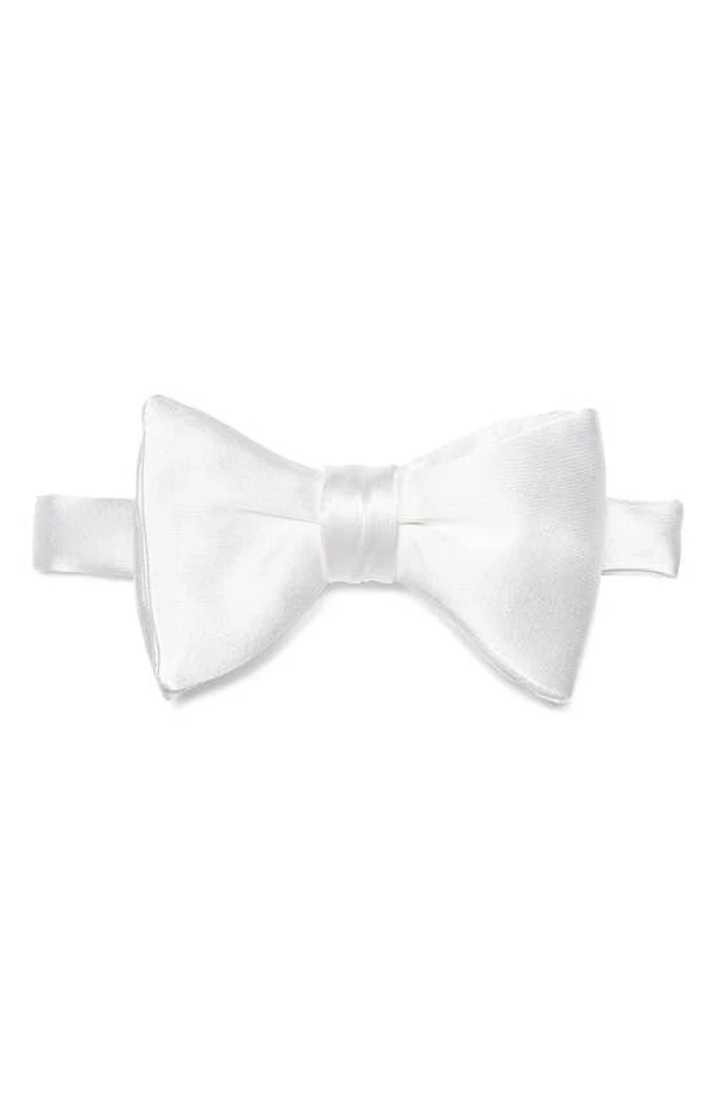 ZEGNA TIES Silk Bow Tie in White at Nordstrom