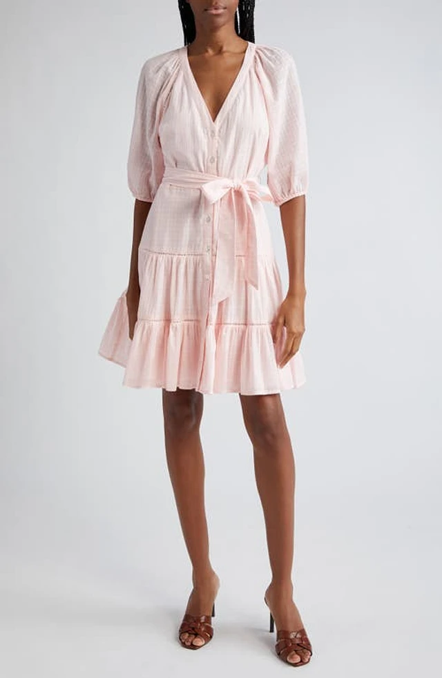 Nordstrom Veronica Beard Dewey Tiered Cotton Button-Up Dress Pink Haze at Nordstrom, | The Summit Nordstrom Veronica Beard Dewey Tiered Cotton Button-Up Dress Pink Haze at Nordstrom, | The Summit