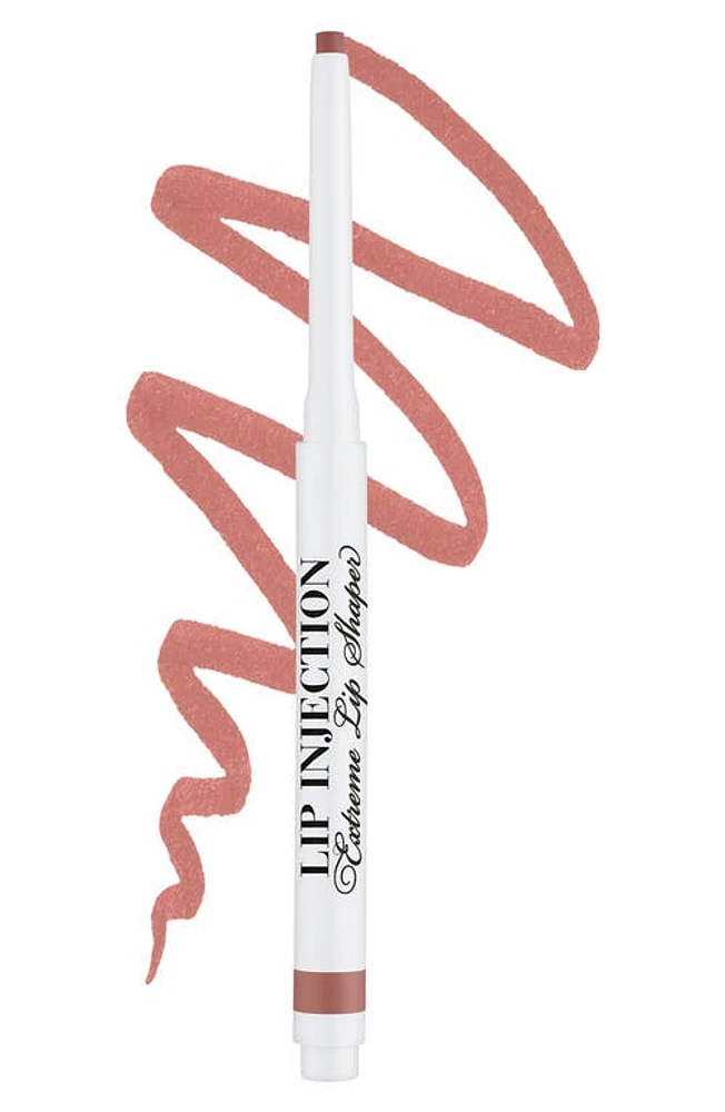 Too Faced Lip Injection Extreme Lip Shaper Plumping Lip Liner in Puffy Nude at Nordstrom