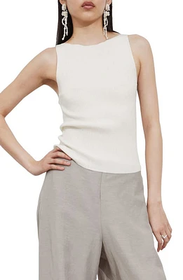 & Other Stories Nadine Sleeveless Rib Sweater White Dusty Light at Nordstrom,