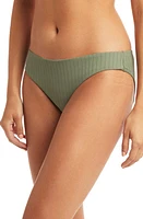 Sea Level Ribbed Bikini Bottoms Sage at Nordstrom, Us