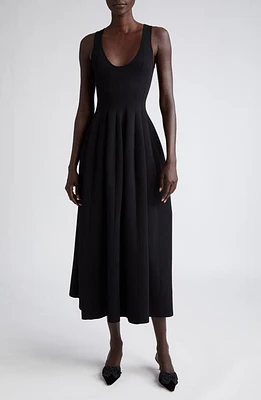 Altuzarra Spark Scoop Neck Midi Dress Black at Nordstrom,