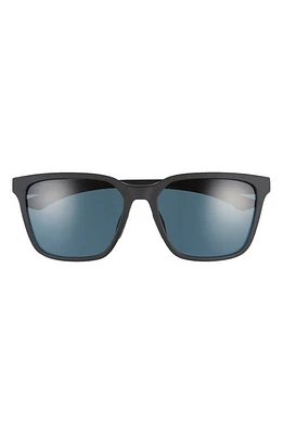 Smith Shoutout 57mm ChromaPop Polarized Square Sunglasses in Matte Black /Cp Polar Black at Nordstrom