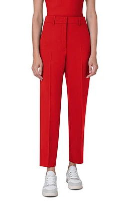 Akris punto Slim Leg Stretch Modal Pants Red at Nordstrom,