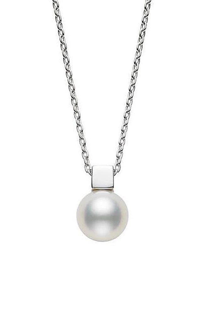 Mikimoto Classic Cultured Pearl Pendant Necklace in White Gold at Nordstrom, Size 18