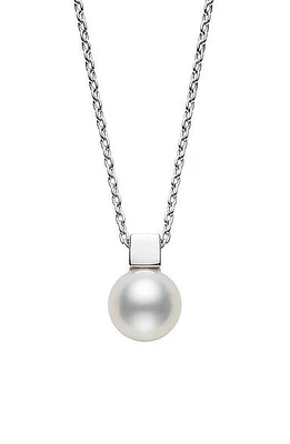 Mikimoto Classic Cultured Pearl Pendant Necklace in White Gold at Nordstrom, Size 18