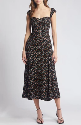 Reformation Bryson Floral Midi Dress in Perla at Nordstrom, Size 10