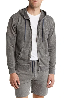 Stone Rose Acid Wash Fleece Zip Hoodie Grey at Nordstrom,