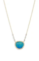 Meira T Opal & Diamond Pendant Necklace in Gold at Nordstrom, Size 18