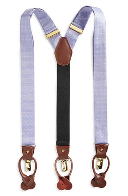 CLIFTON WILSON Periwinkle Polka Dot Silk Suspenders at Nordstrom