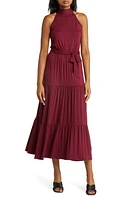 Loveappella Tiered Halter Maxi Dress at Nordstrom,