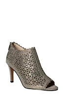 J. Renée Radita Open Toe Bootie Pewter at Nordstrom,