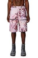 DIESEL P-McKell-Short Abstract Print Crinkled Nylon Shorts at Nordstrom,