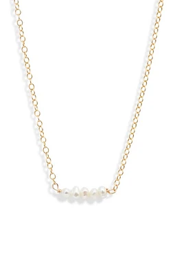 ki-ele Jennifer Freshwater Pearl Bar Necklace in Gold at Nordstrom