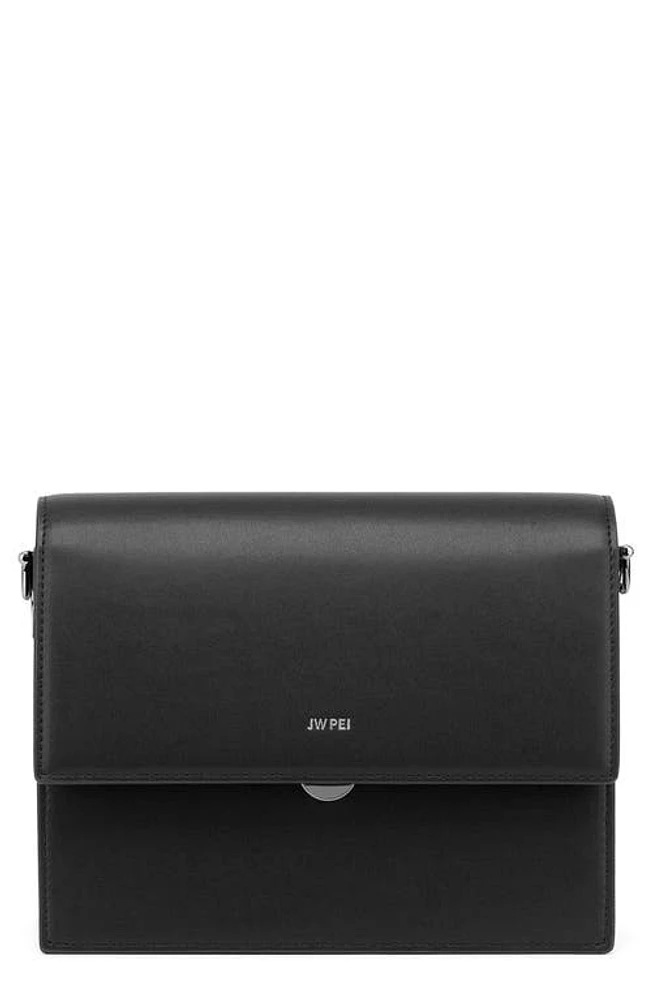 JW PEI Mini Flap Faux Leather Crossbody Bag in Black at Nordstrom