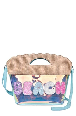 OMG Accessories Kids' Beach Clear Tote Bag in Light Blue at Nordstrom