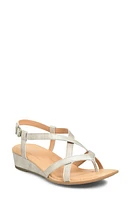 Børn Sibyl Slingback Wedge Sandal Light Gold Metallic at Nordstrom,