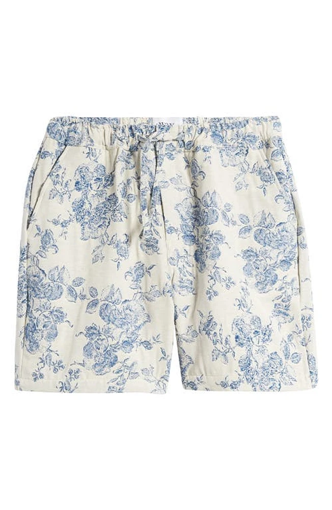 Wax London Kurt Shorts Ecru/Blue at Nordstrom,