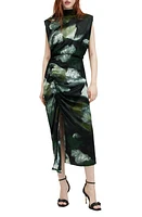 AllSaints Isa Appalachian Abstract Print Sleeveless Sheath Dress Khaki Green at Nordstrom, Us