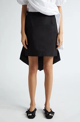 Simone Rocha Back Bow Taffeta Miniskirt in Black at Nordstrom, Size 6 Us