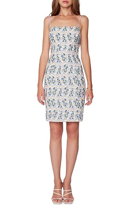 Lost + Wander Breath of Youth Floral Embroidery Cotton & Linen Minidress Light Blue at Nordstrom,