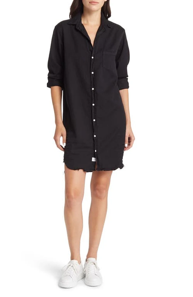 Frank & Eileen Mary Classic Long Sleeve Shirtdress Black at Nordstrom,