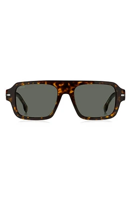 BOSS 53mm Flat Top Sunglasses in Havana at Nordstrom