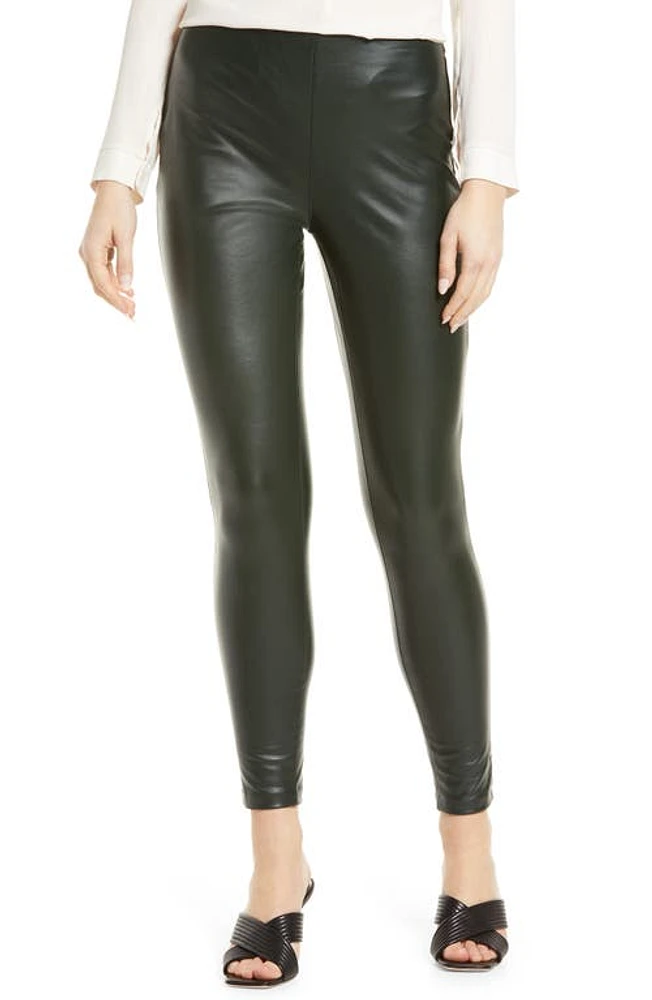 Vince Camuto Faux Leather Leggings Dark Willow at Nordstrom,