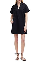 Madewell Johnny Collar V-Neck Linen Minidress at Nordstrom,