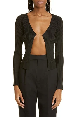 Jacquemus La Maille Pral Rib Cardigan Black at Nordstrom, Us