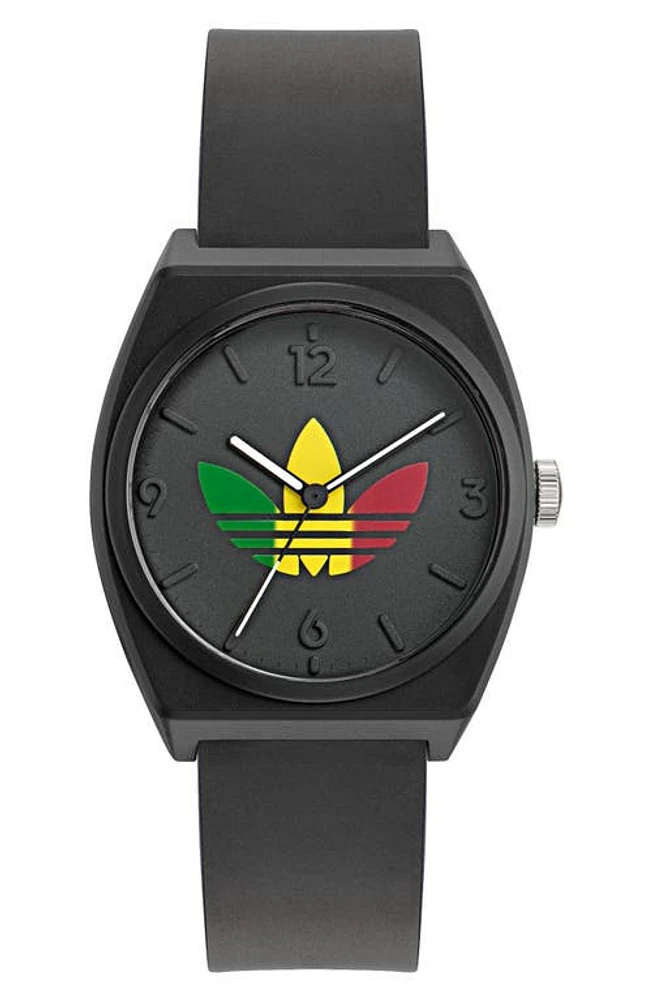 adidas Resin Strap Watch in Black at Nordstrom