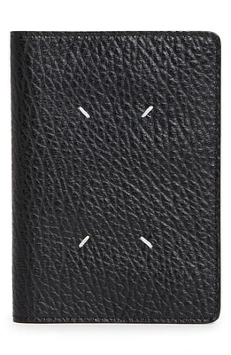 Maison Margiela Pebbled Leather Passport Cover in Black at Nordstrom