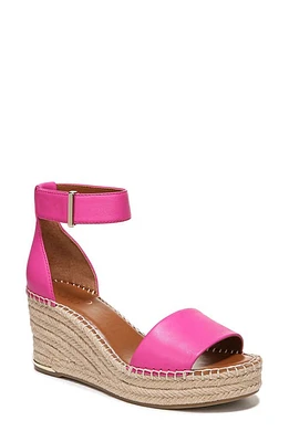 Franco Sarto Clemens Ankle Strap Platform Wedge Sandal Fuxia Pink at Nordstrom,