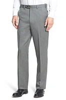 Berle Self Sizer Waist Flat Front Classic Fit Wool Gabardine Trousers at Nordstrom