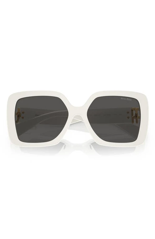 Miu Miu 56mm Square Sunglasses in White at Nordstrom