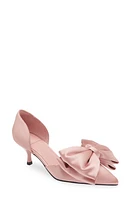 Jeffrey Campbell Gratifying Bow Kitten Heel Satin Pump Dark Pink at Nordstrom,