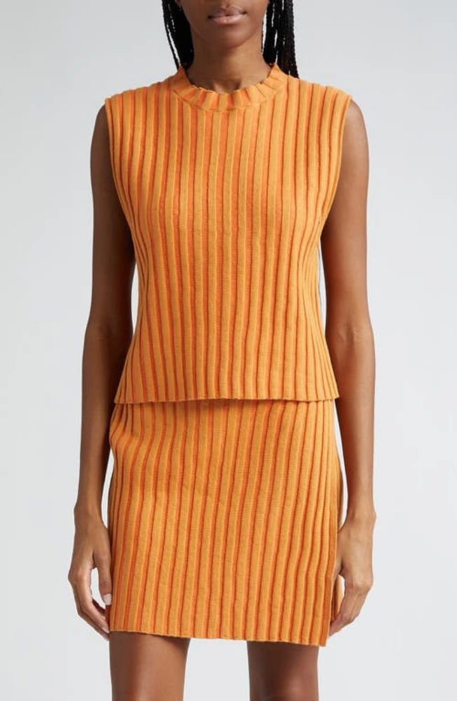 Eckhaus Latta Keyboard Linen & Cotton Sweater Tank in Turmeric at Nordstrom, Size X-Small