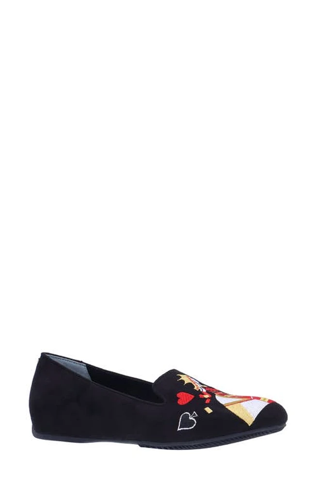 J. Reneé Fullhouse Embroidered Loafer Black at Nordstrom,