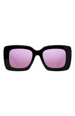 Kurt Geiger London 52mm Square Sunglasses in Black/Rainbow at Nordstrom