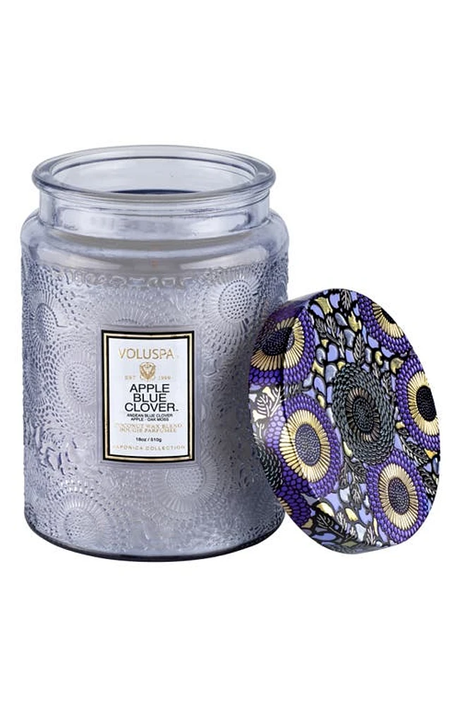 Voluspa Apple Blue Clover Large Jar Candle at Nordstrom, Size 18 Oz