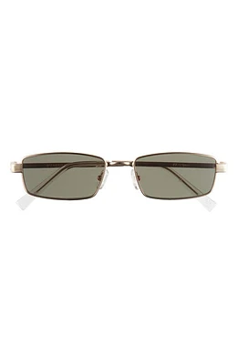 Le Specs Bizarro 56mm Rectangular Sunglasses in Bright Gold /Clear at Nordstrom